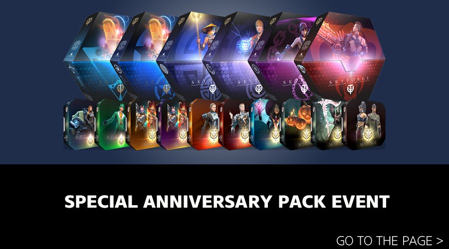 Skyforge Anniversary Packs